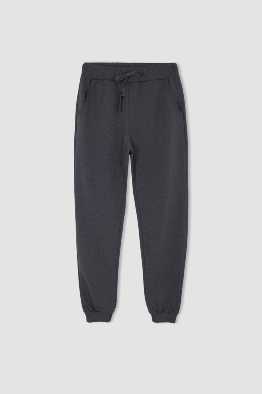 نساء أنثرا بنطال رياضي بيزك بقصة عادية بجيب من نسيج السويت شيرت الرفيع