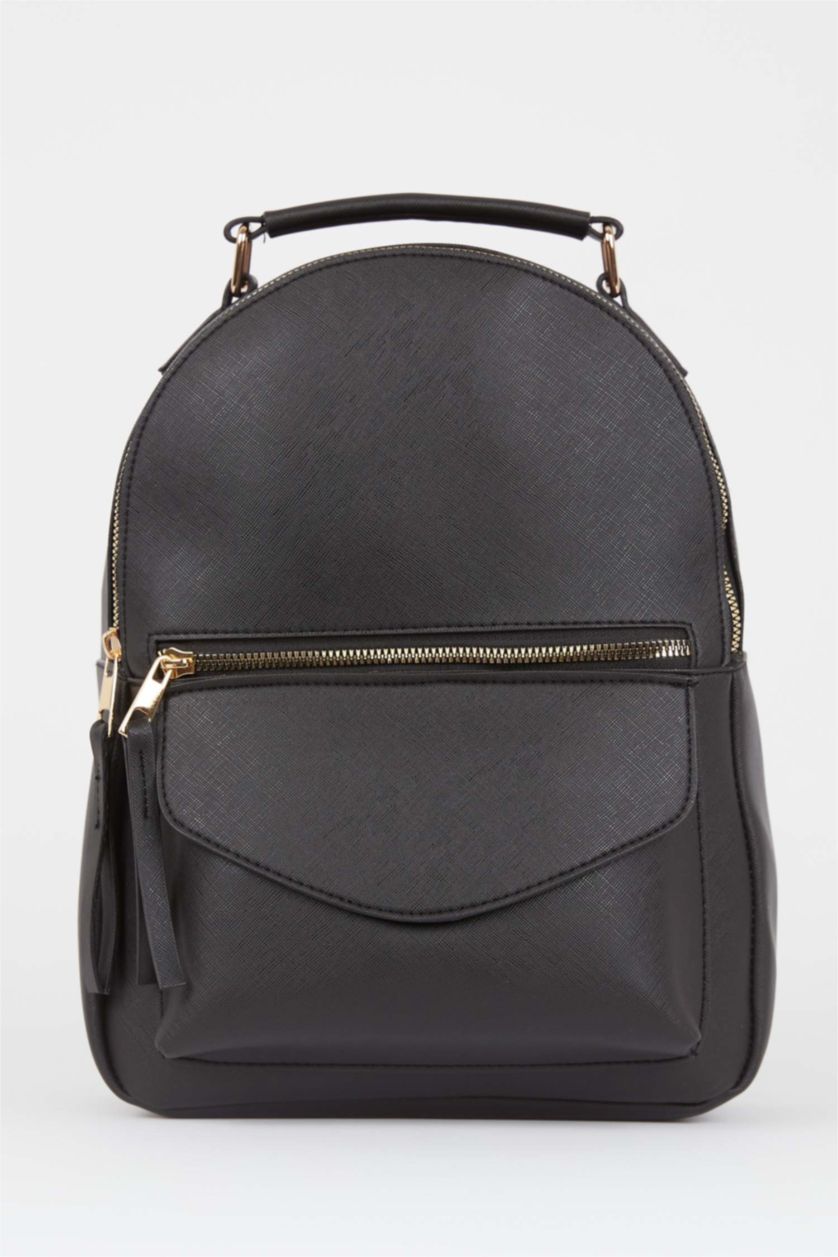 FEMME Noir Sac à dos en similicuir pour femme