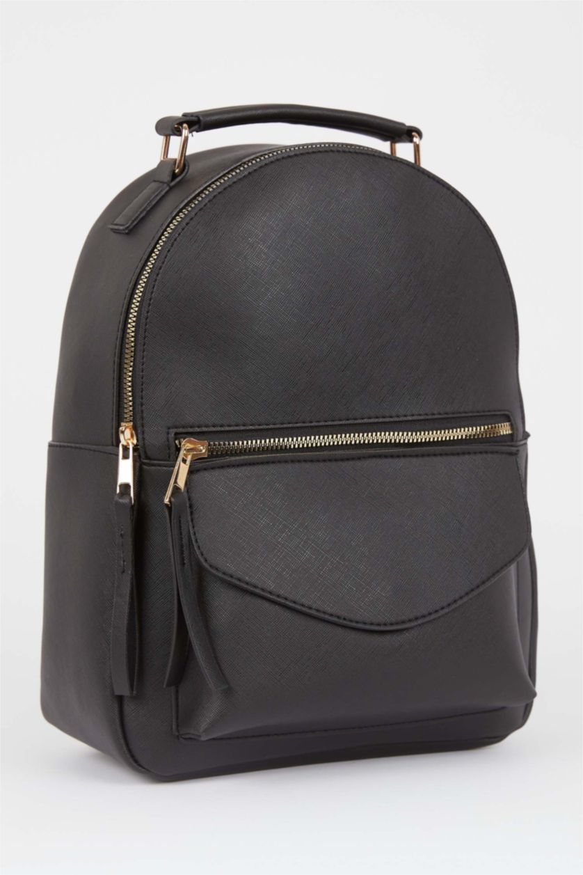 FEMME Noir Sac à dos en similicuir pour femme