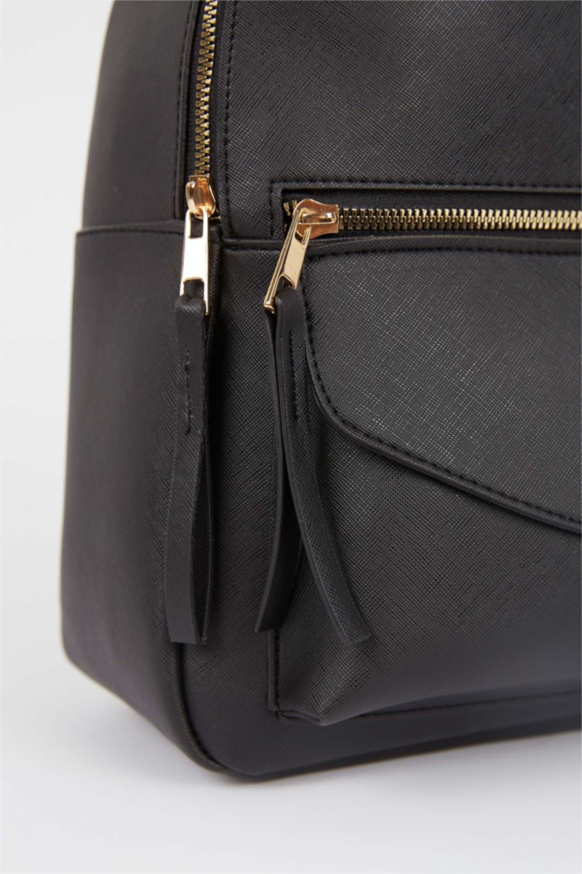 FEMME Noir Sac à dos en similicuir pour femme