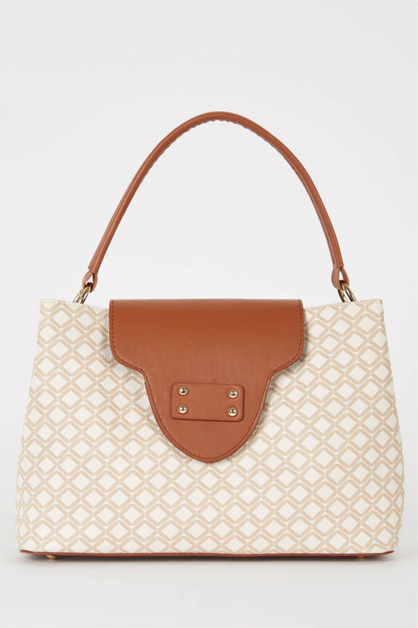 Kadın Bej Suni Deri El Çantası