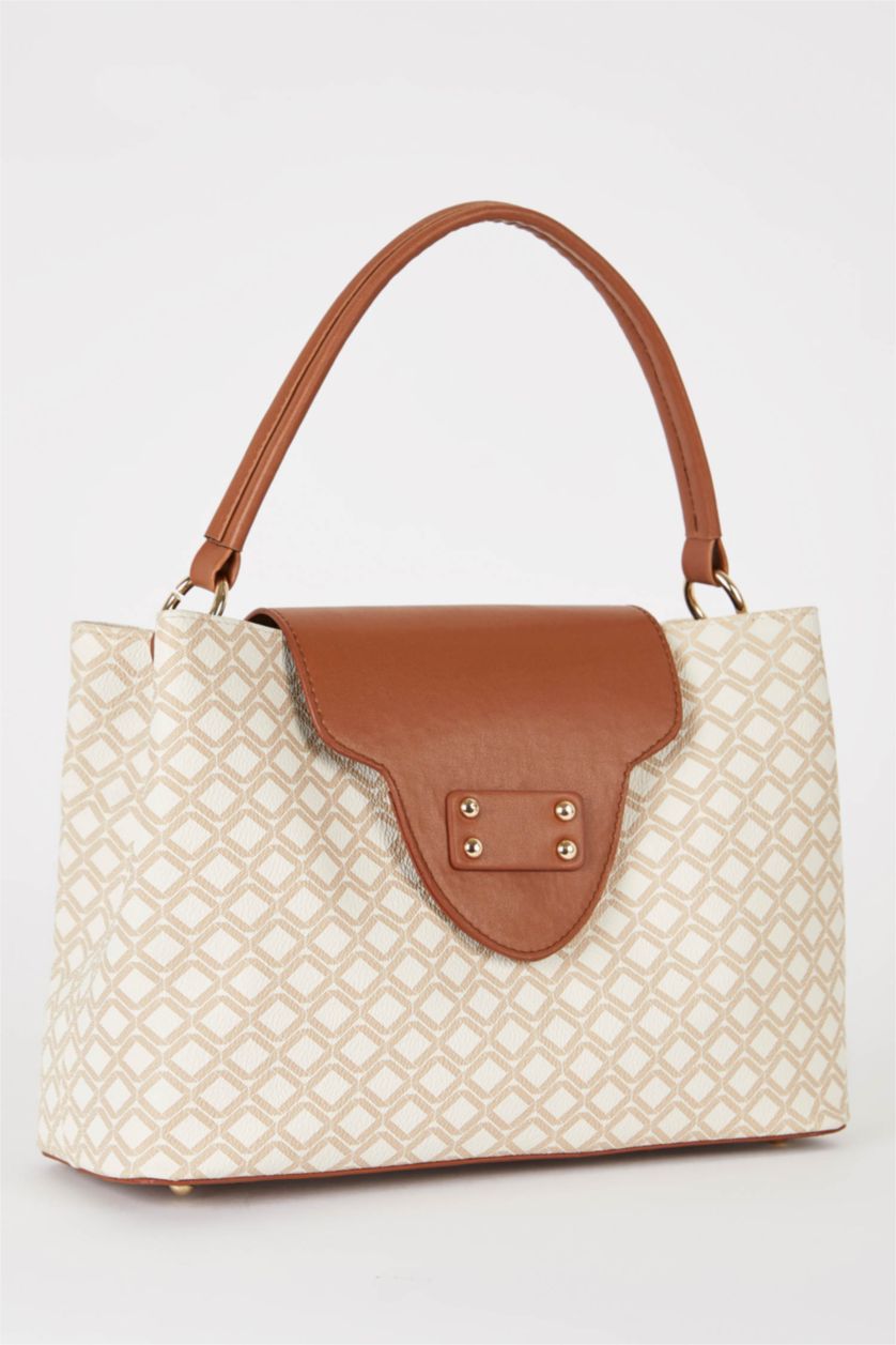 Kadın Bej Suni Deri El Çantası