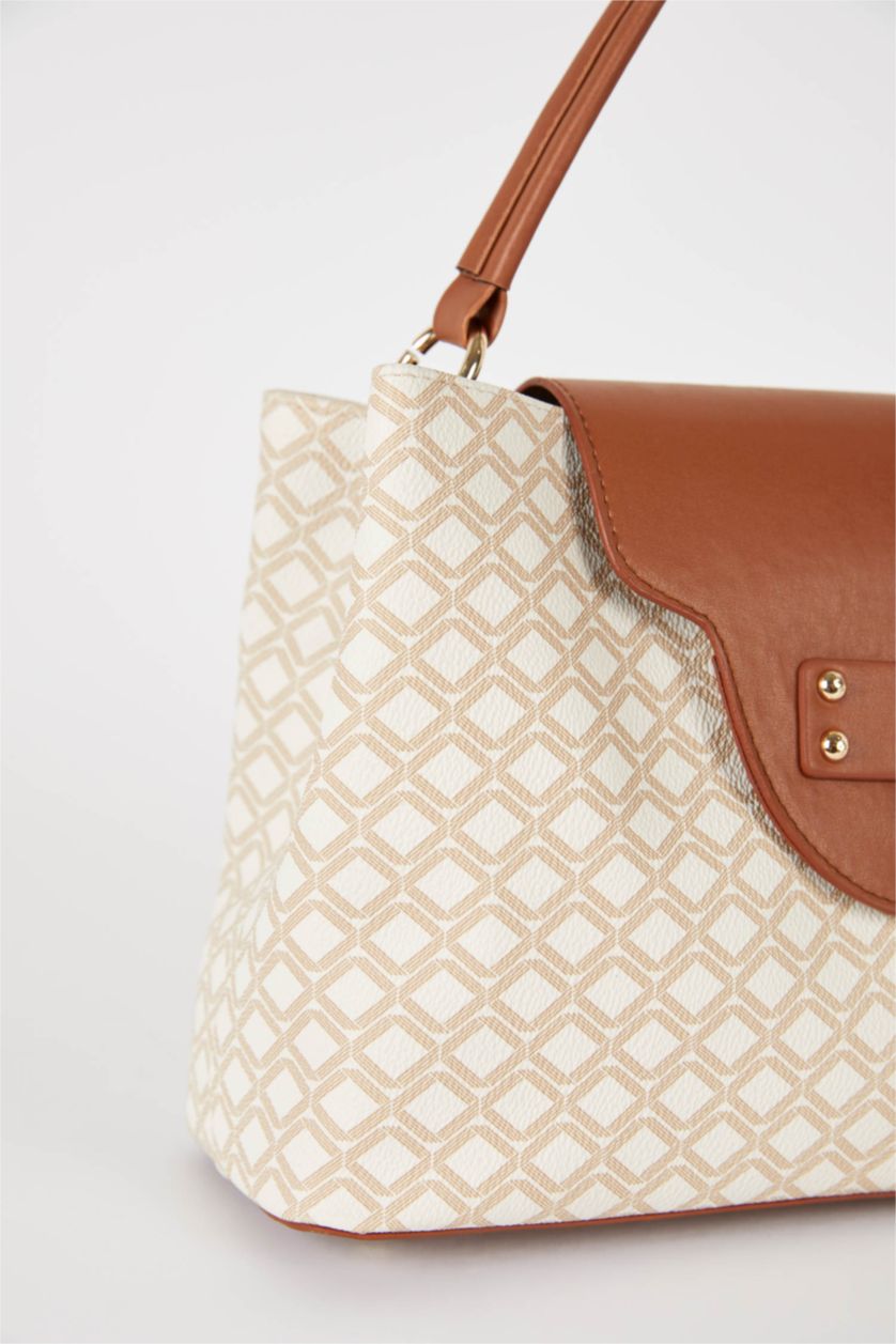 Kadın Bej Suni Deri El Çantası