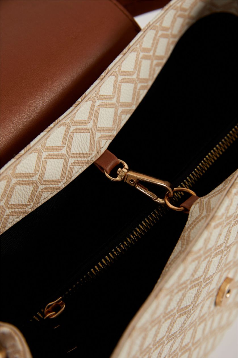 Kadın Bej Suni Deri El Çantası