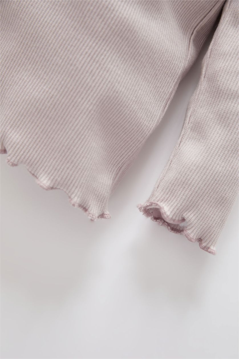 BÉBÉ FILLE Violet Ensemble t-shirt legging camisole côtelé à manches longues imprimé fleuri bébé fille