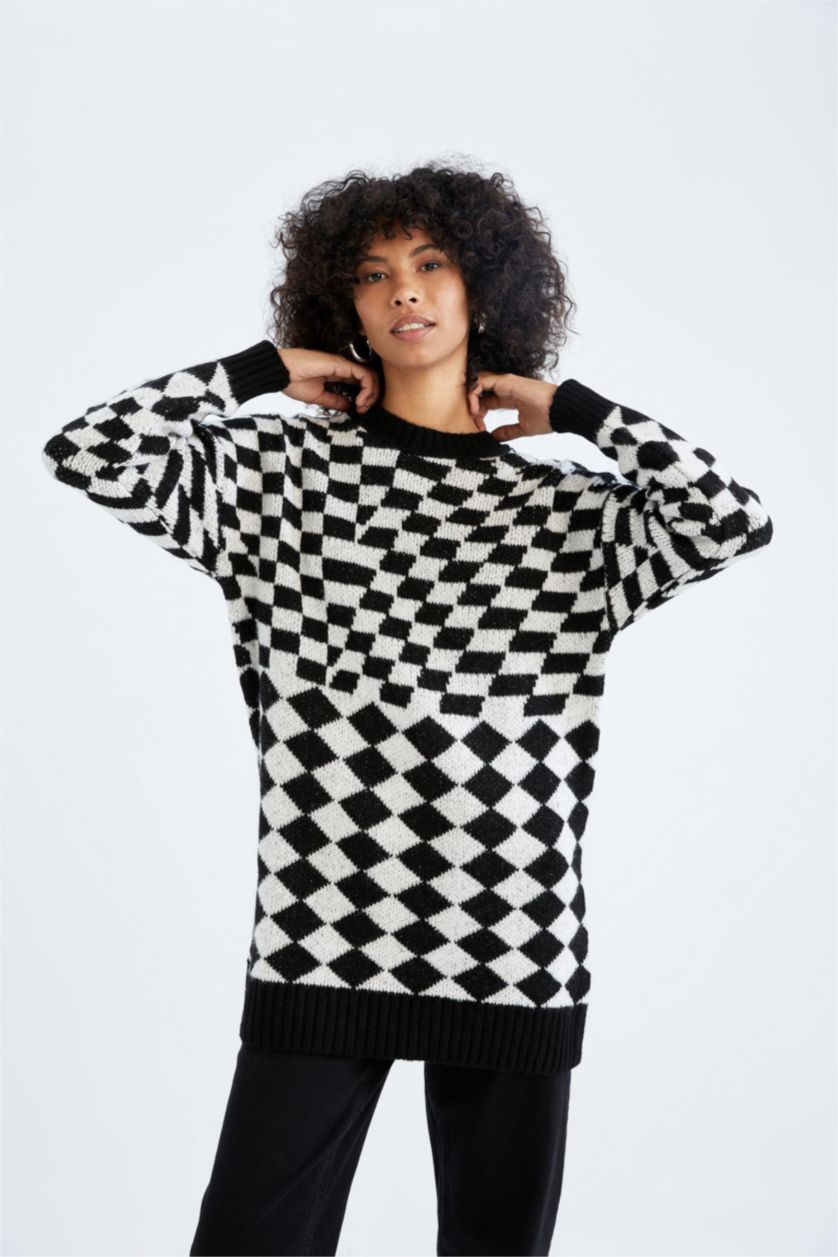 Женская Визон Туника стандартного кроя с круглым вырезом