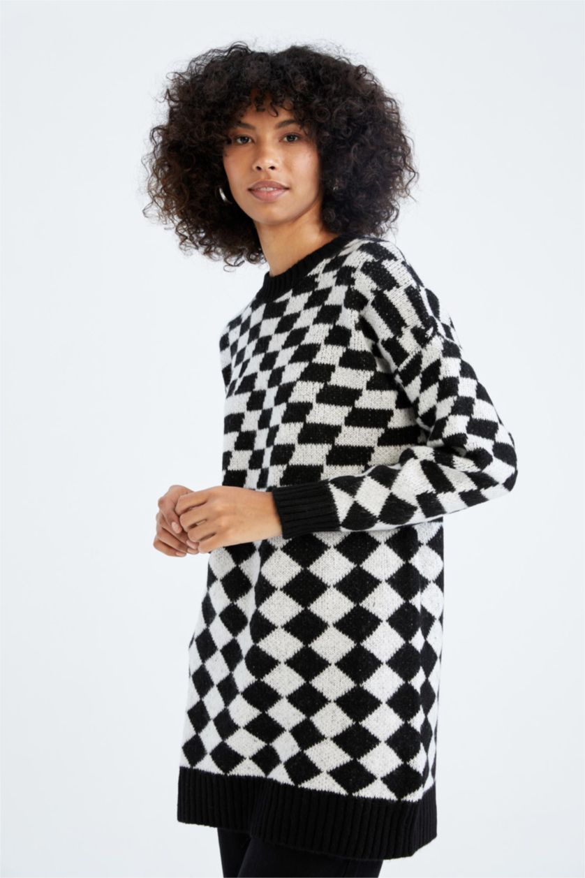 Женская Визон Туника стандартного кроя с круглым вырезом