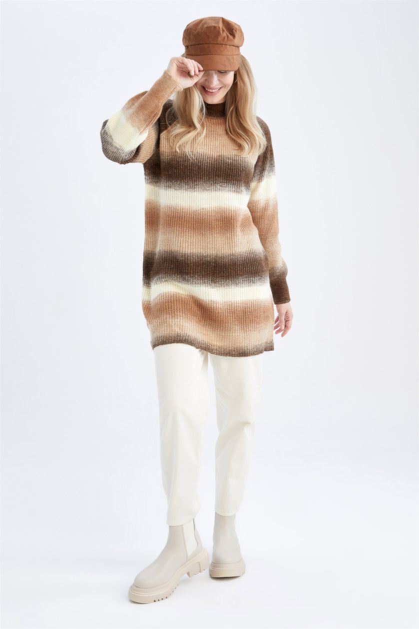 WOMAN Brown Regular Fit Tunic