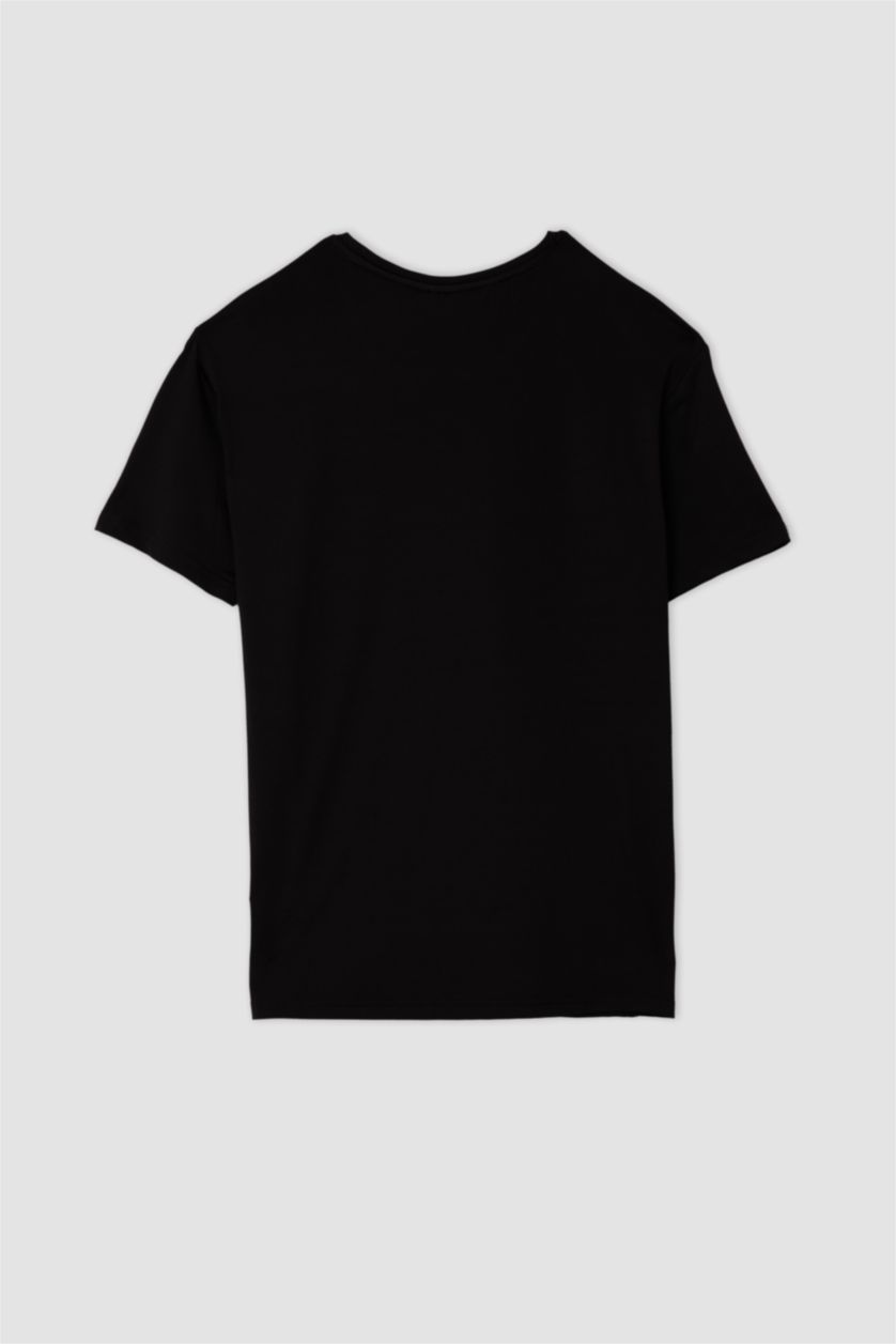 MAN Black Defacto Fit NBA Brooklyn Nets Licensed Regular Fit T-Shirt