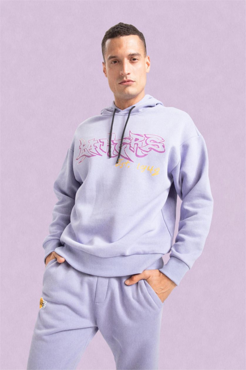 HOMME Violet Sweat- Shirt Coupe Oversize NBA À capuche Memphis Grizzlies