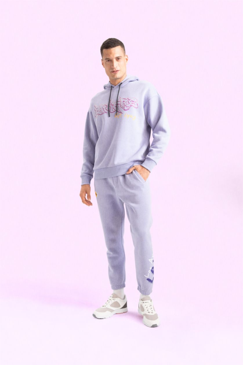 HOMME Violet Sweat- Shirt Coupe Oversize NBA À capuche Memphis Grizzlies