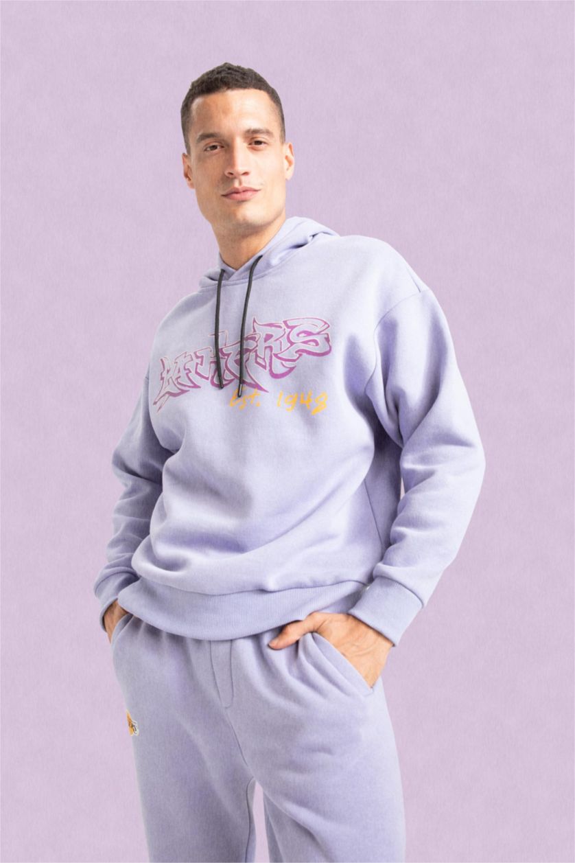 HOMME Violet Sweat- Shirt Coupe Oversize NBA À capuche Memphis Grizzlies