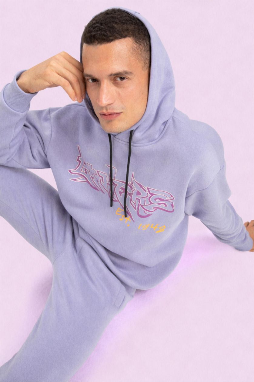 HOMME Violet Sweat- Shirt Coupe Oversize NBA À capuche Memphis Grizzlies