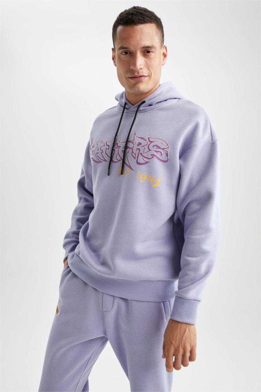 HOMME Violet Sweat- Shirt Coupe Oversize NBA À capuche Memphis Grizzlies