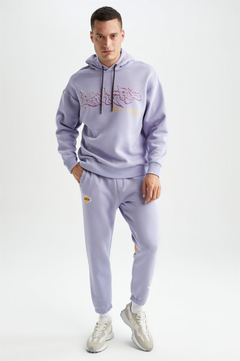 HOMME Violet Sweat- Shirt Coupe Oversize NBA À capuche Memphis Grizzlies