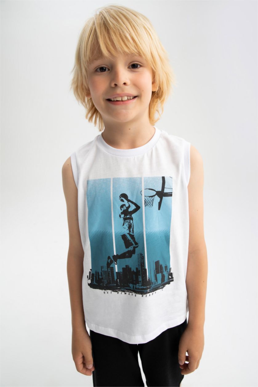 GARÇONS Blanc Ensemble En Tricot Sans Manches 2 Garçon