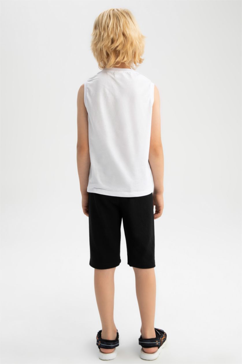 GARÇONS Blanc Ensemble En Tricot Sans Manches 2 Garçon