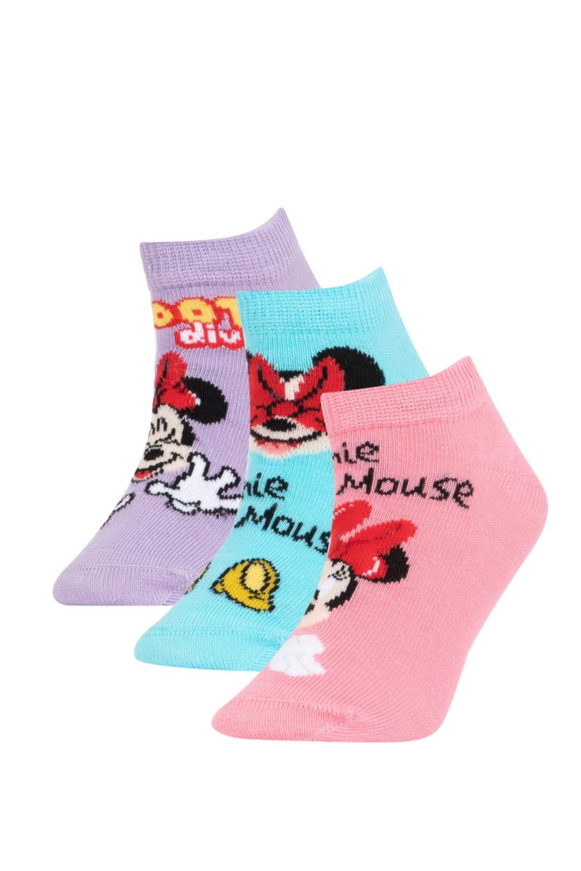 GIRLS & TEENS Karma Girl Mickey & Minnie Licensed 3 piece Short Socks