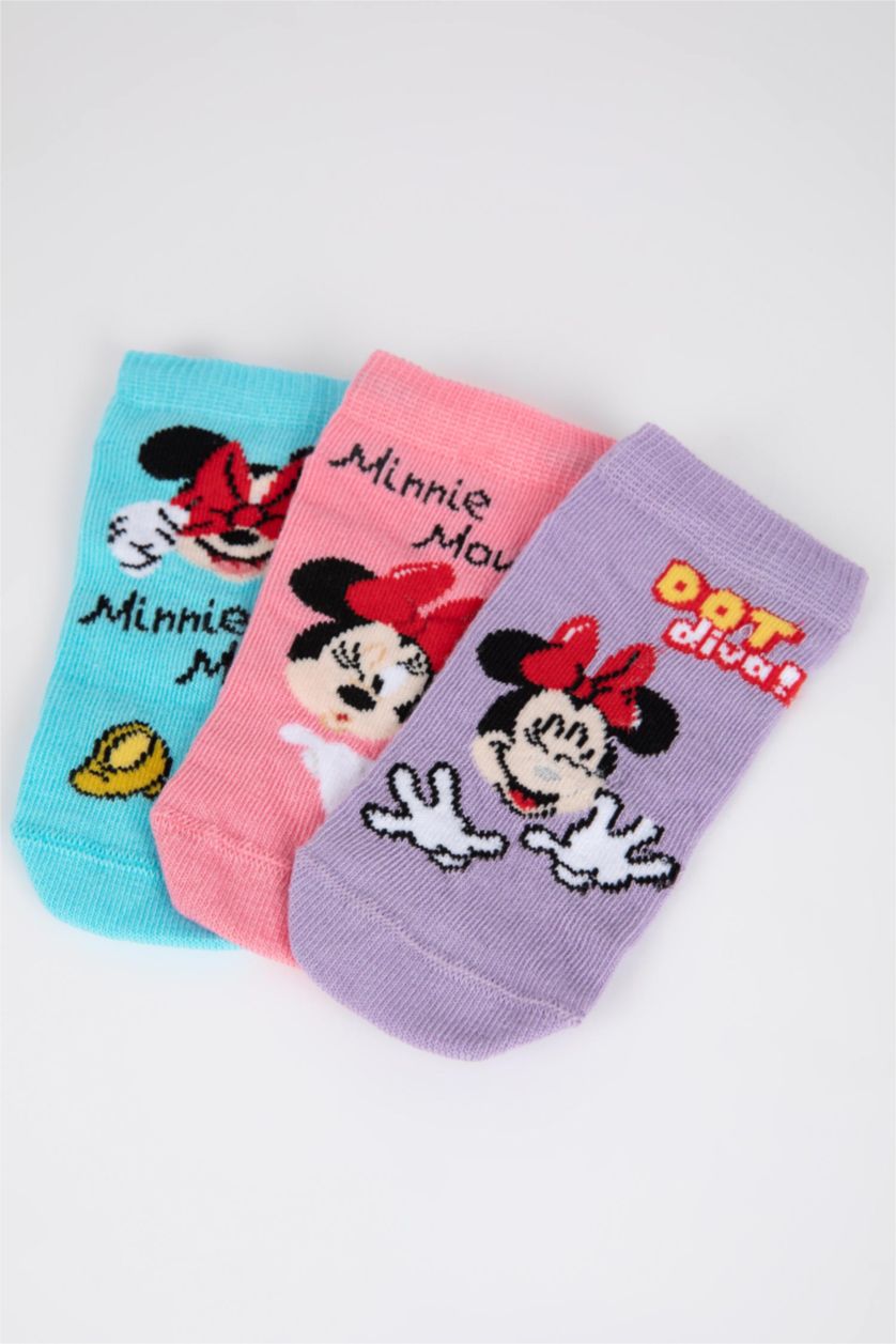 GIRLS & TEENS Karma Girl Mickey & Minnie Licensed 3 piece Short Socks