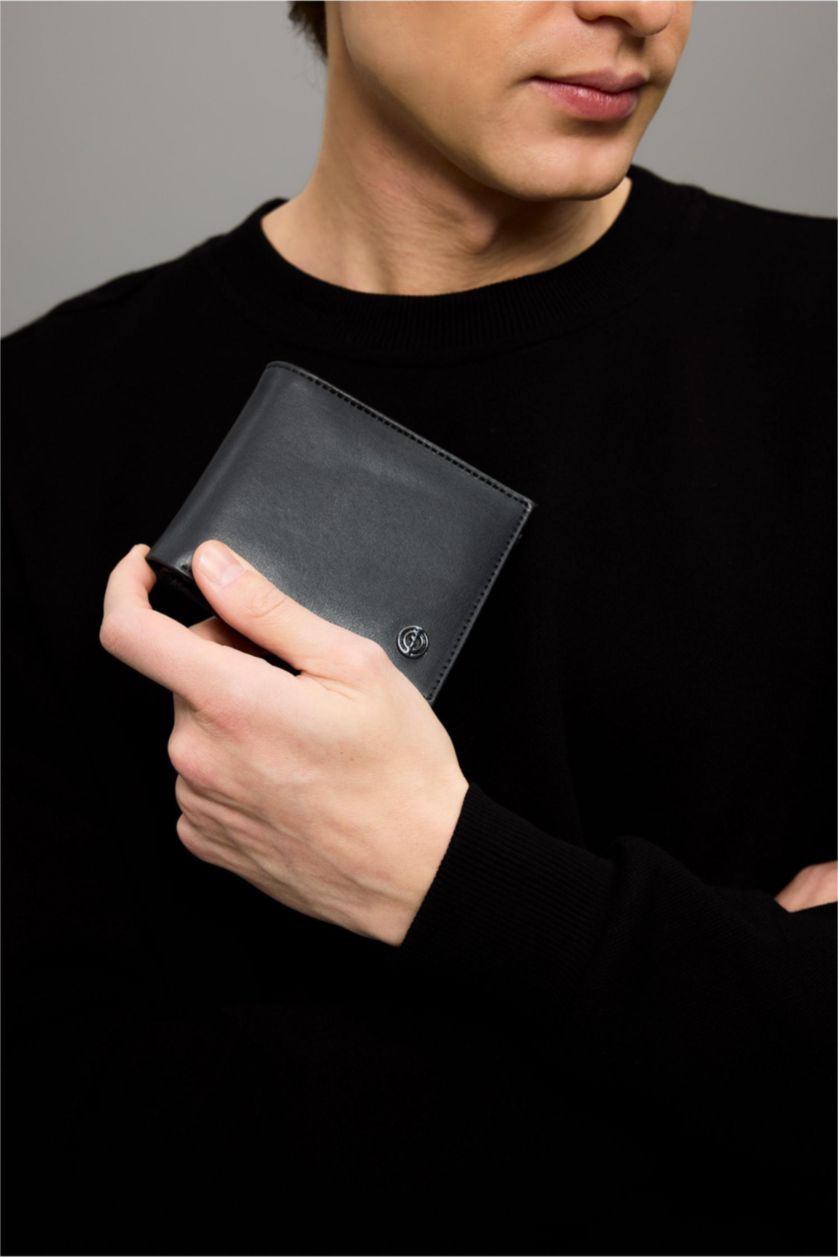 Men Black Men's Faux Leather Wallet