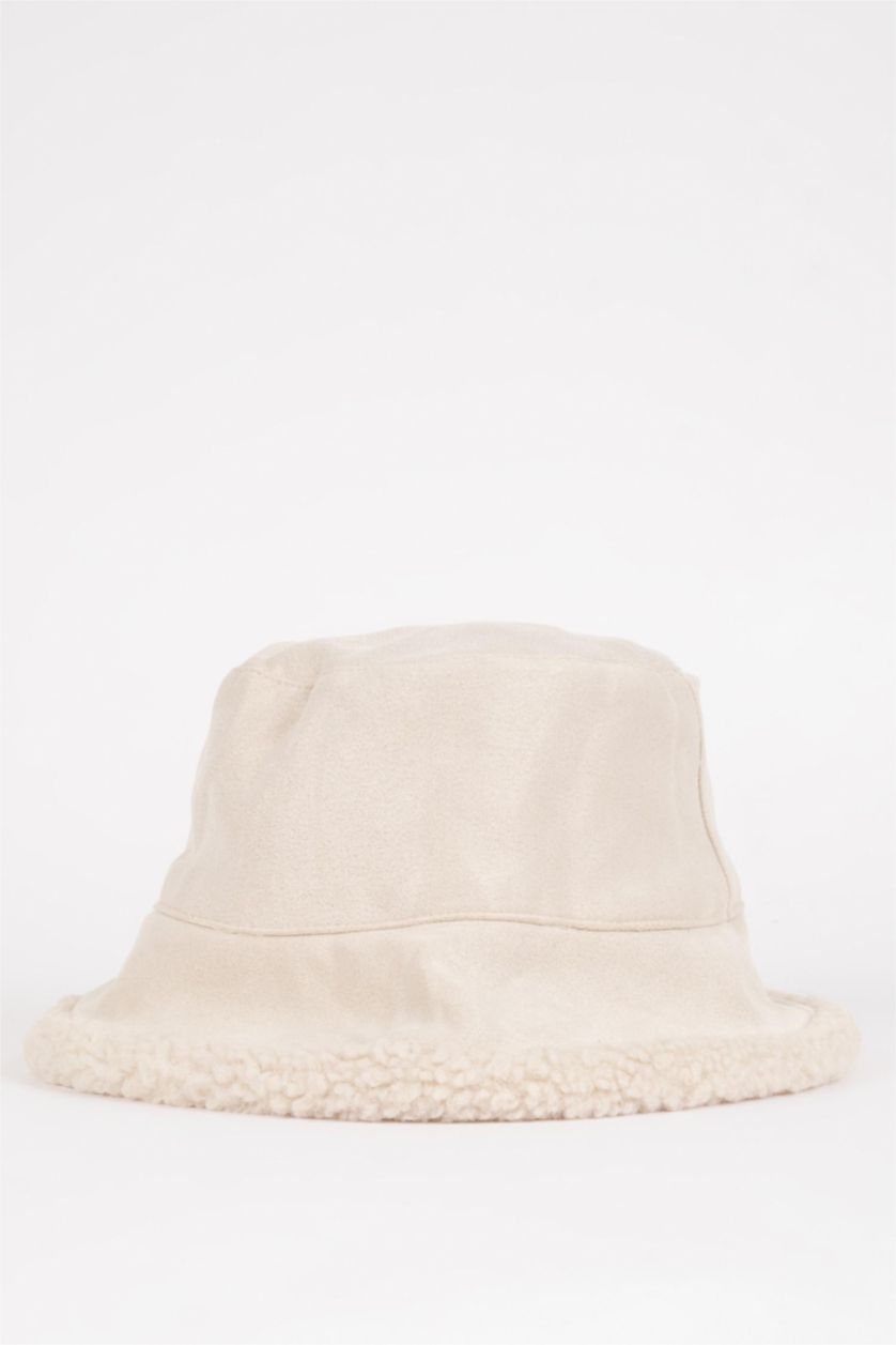 Kadın Beyaz Kadın Kışlık Bucket Şapka
