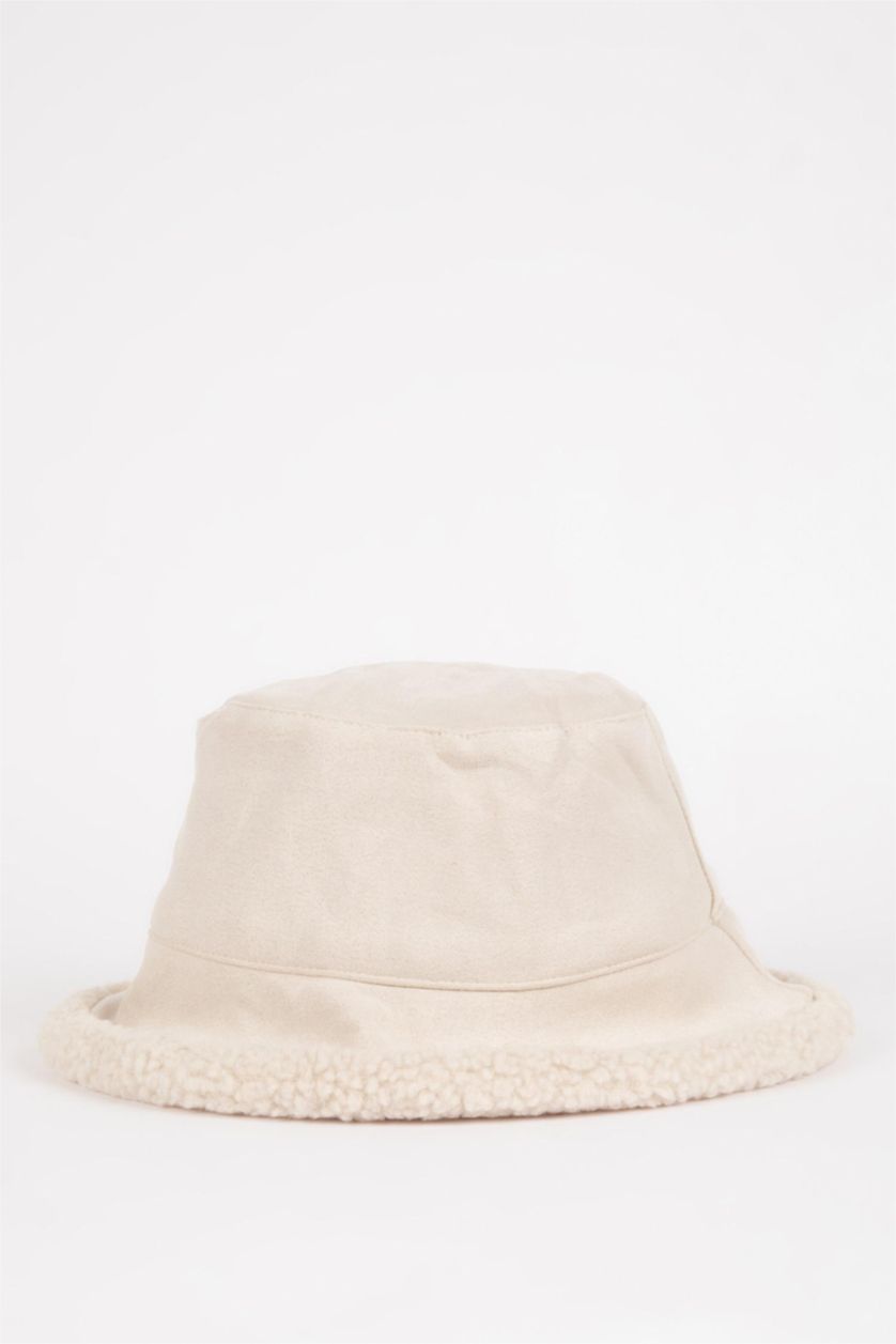 Kadın Beyaz Kadın Kışlık Bucket Şapka