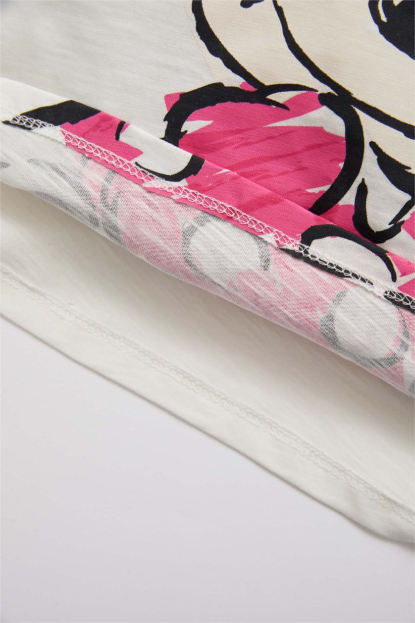 BABY GIRL White Regular Fit Mickey & Minnie Licensed Short Sleeve T-Shirt