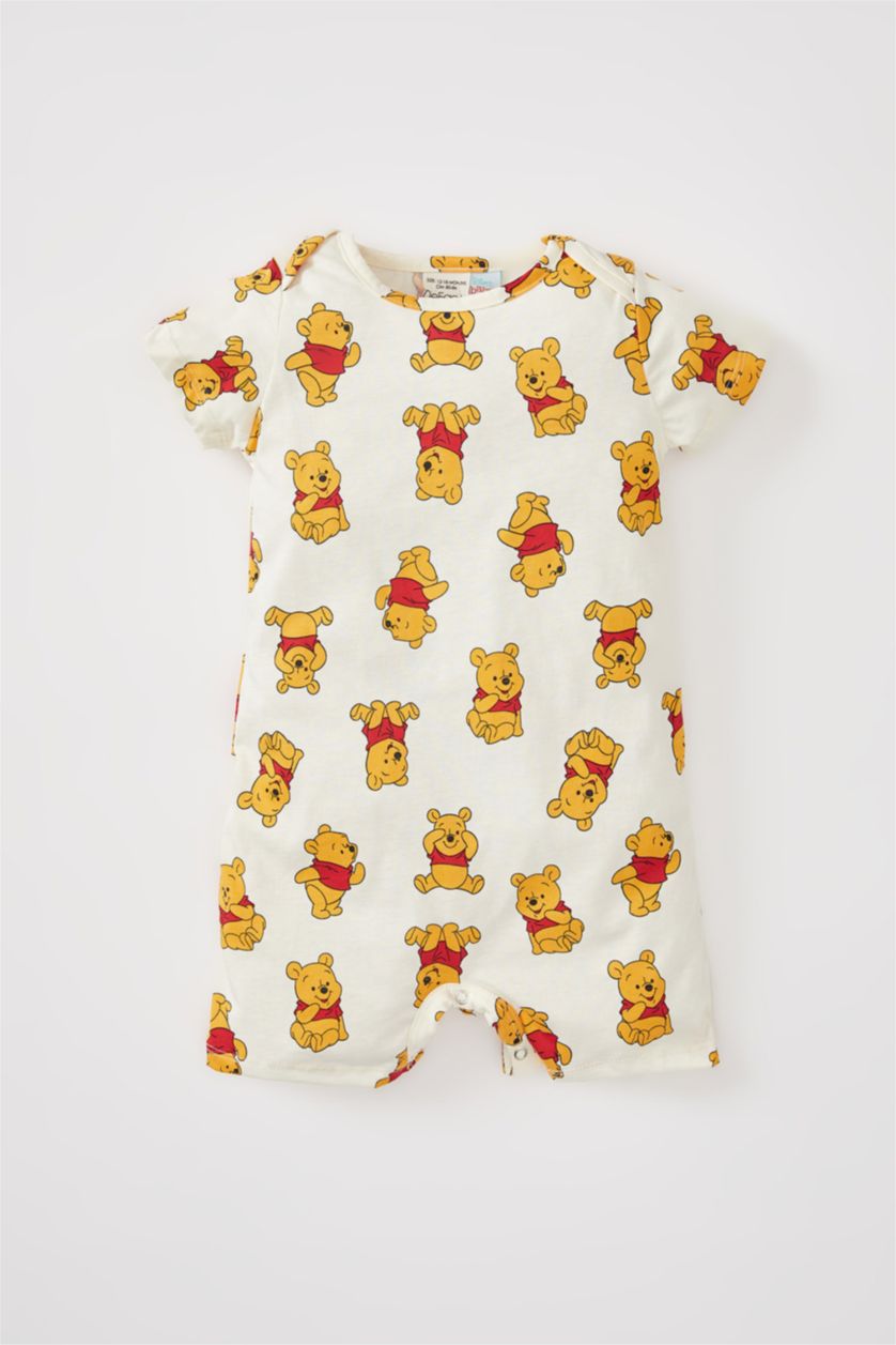 BABY BOY Sand Regular Fit Crew Neck Winnie The Pooh Licensed Jumpsuit