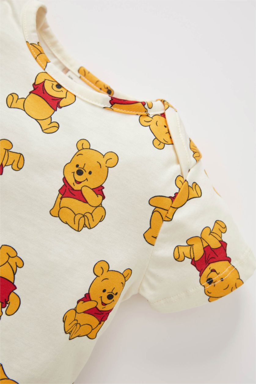 BABY BOY Sand Regular Fit Crew Neck Winnie The Pooh Licensed Jumpsuit