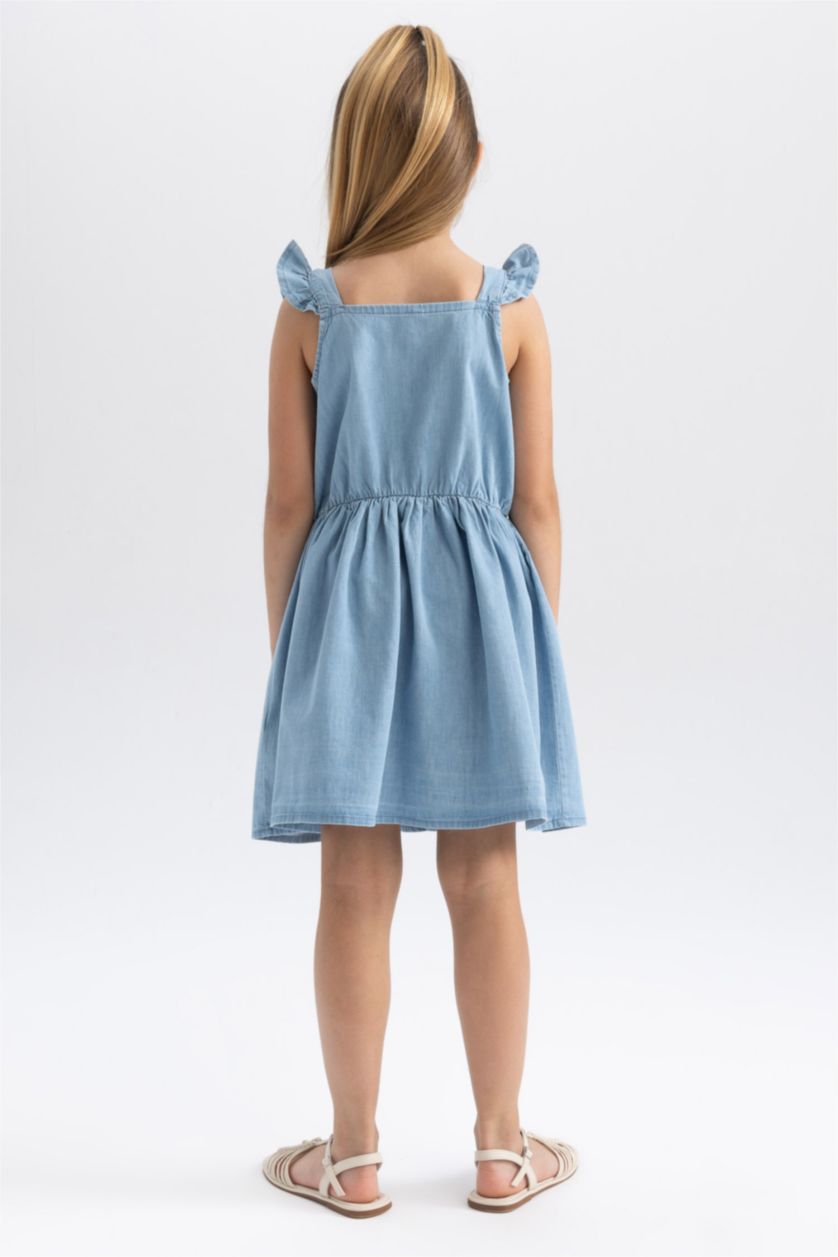 GIRLS & TEENS Blue Relax Fit Sleeveless Dress