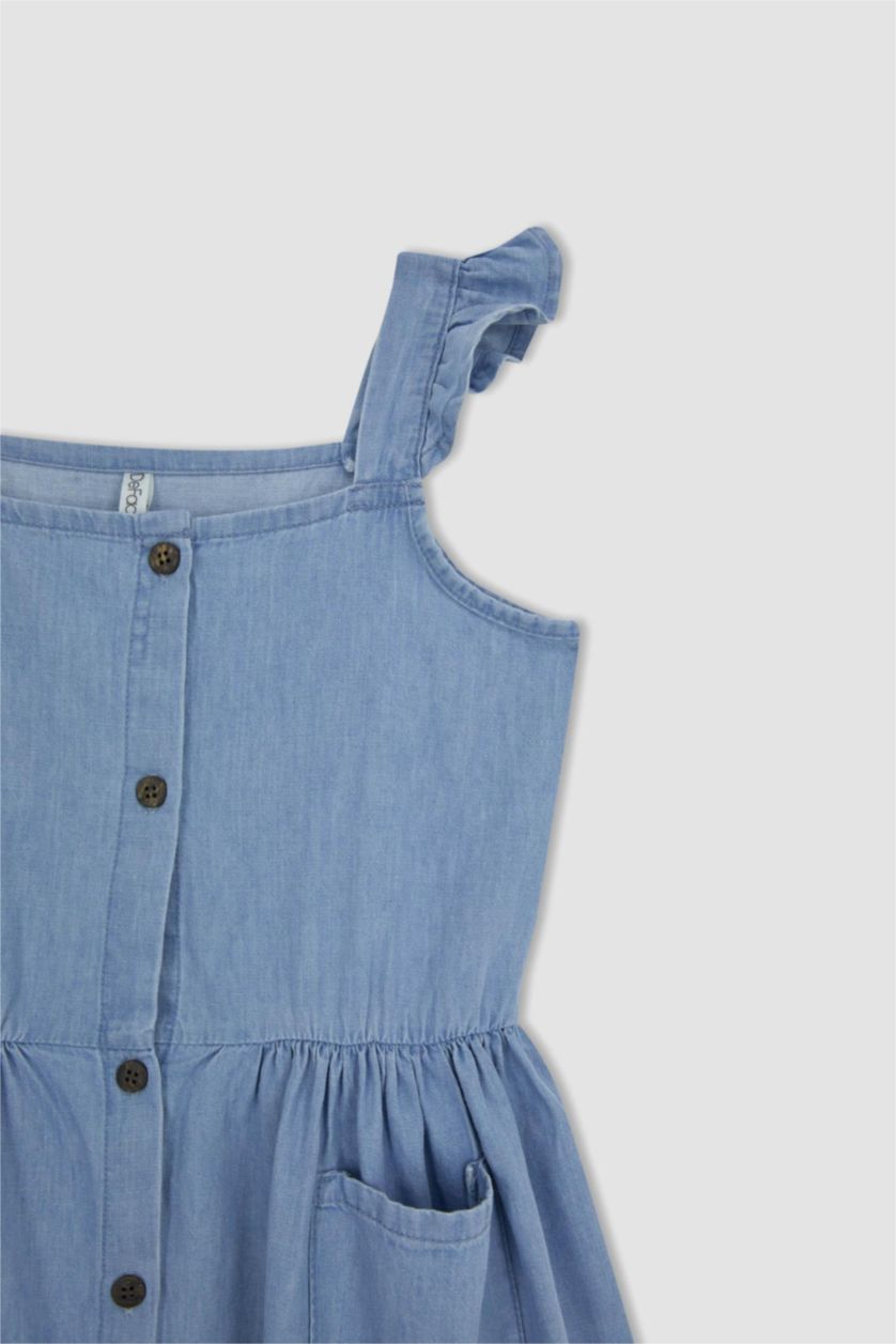 GIRLS & TEENS Blue Relax Fit Sleeveless Dress