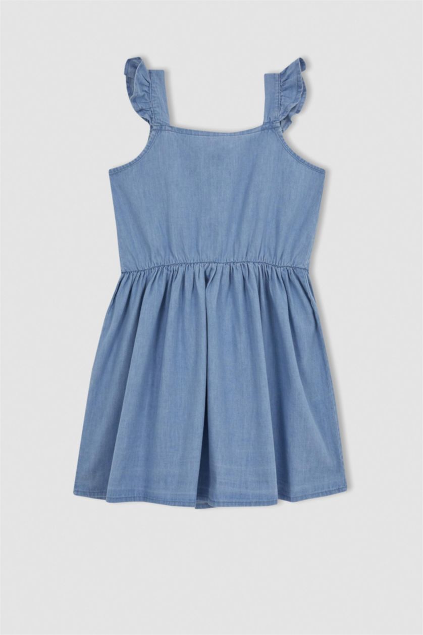 GIRLS & TEENS Blue Relax Fit Sleeveless Dress