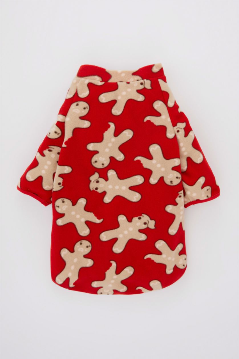 نساء أحمر سويت شيرت بقصة عادية بياقة مستديرة بأكمام قصيرة