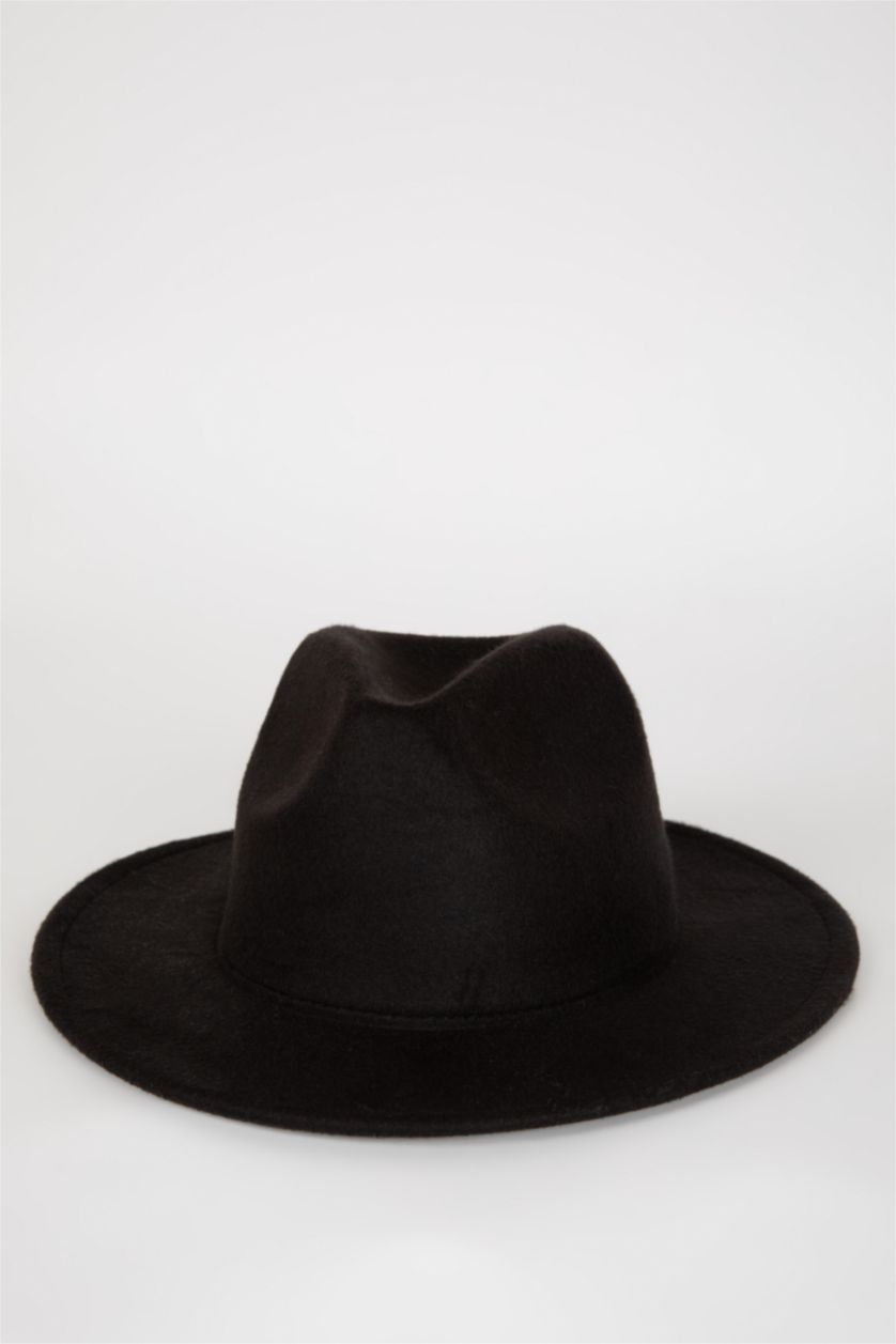 FEMME Noir Chapeau Fedora Femme