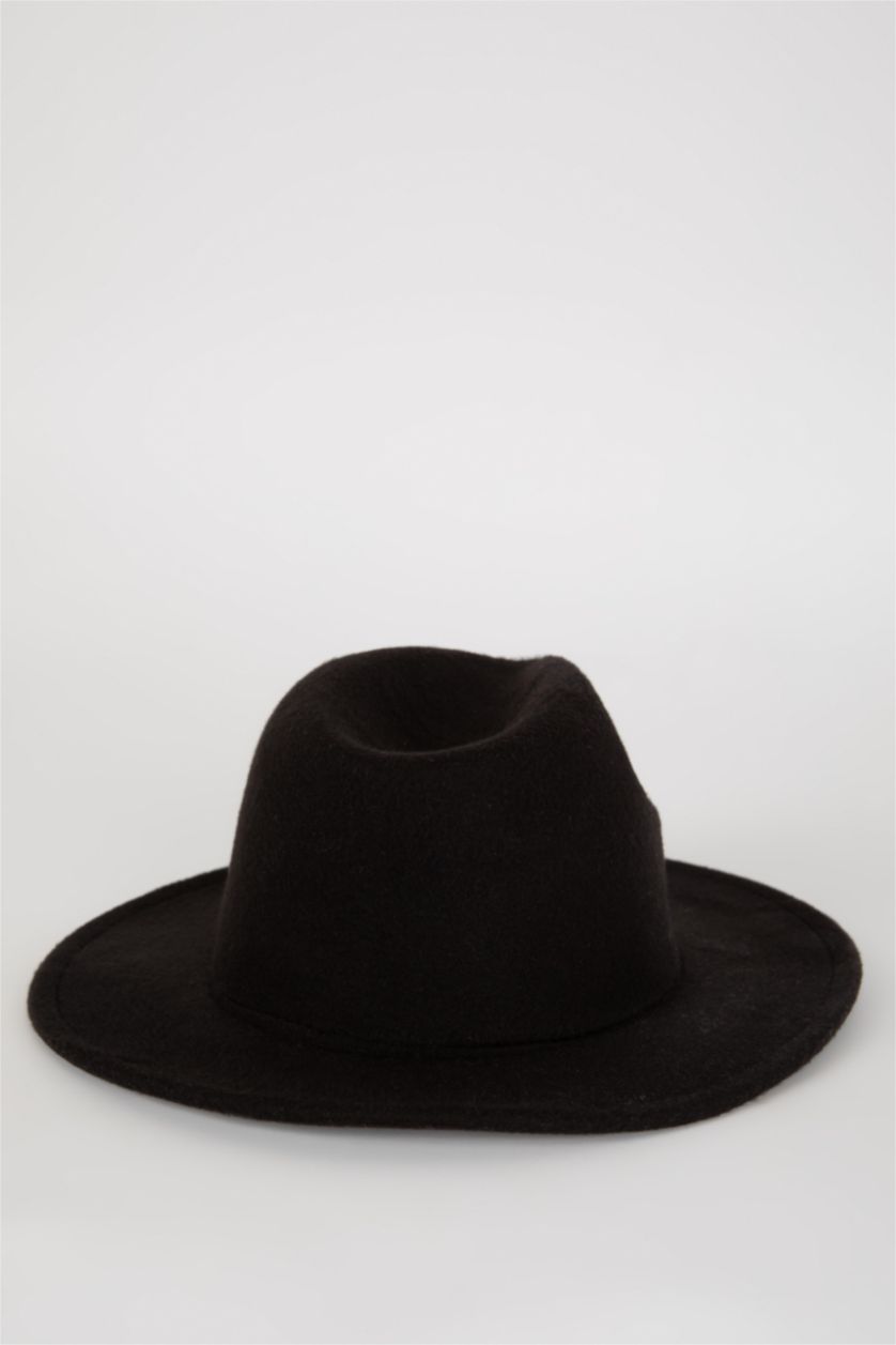 FEMME Noir Chapeau Fedora Femme
