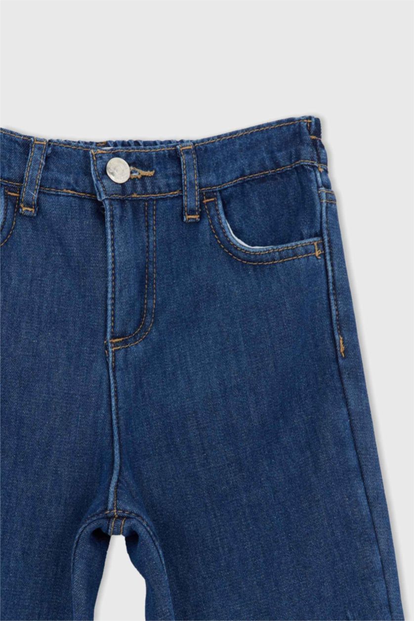 GIRLS & TEENS Blue Girl Jogger Fleece Lined Jeans