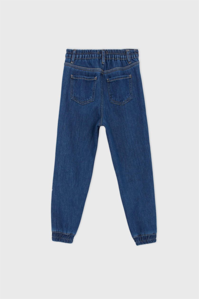 GIRLS & TEENS Blue Girl Jogger Fleece Lined Jeans