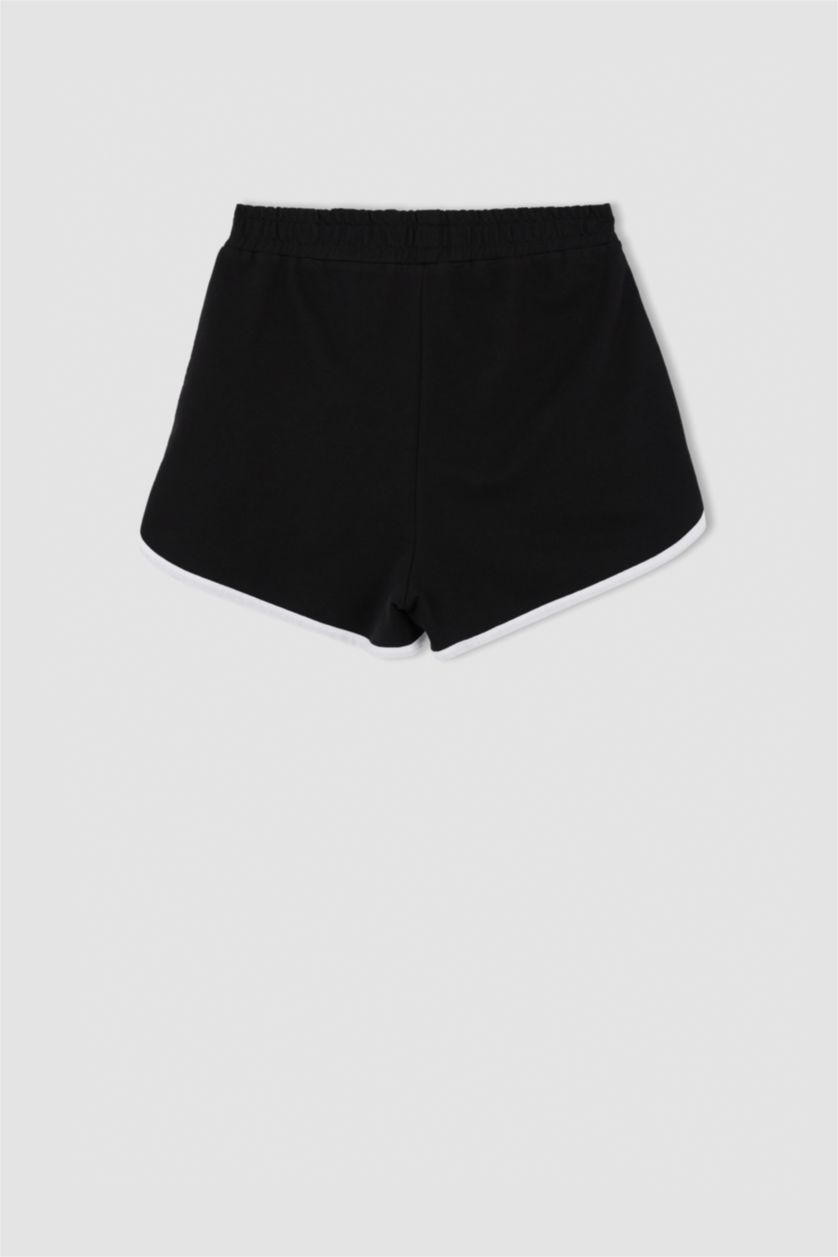 FEMME Noir Short Coupe Régulière Ourlet régulier