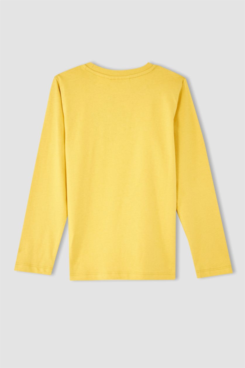 Erkek Çocuk - Genç Erkek Sarı Erkek Çocuk PAW Patrol Bisiklet Yaka Uzun Kollu Tişört