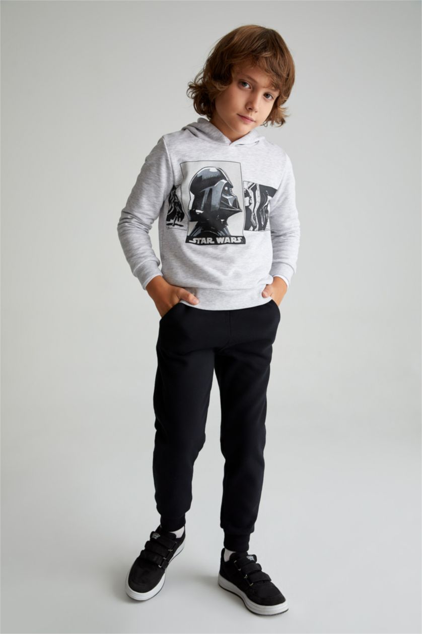BOYS & TEENS Light Grey Melange Boy Star Wars Crew Neck Sweatshirt