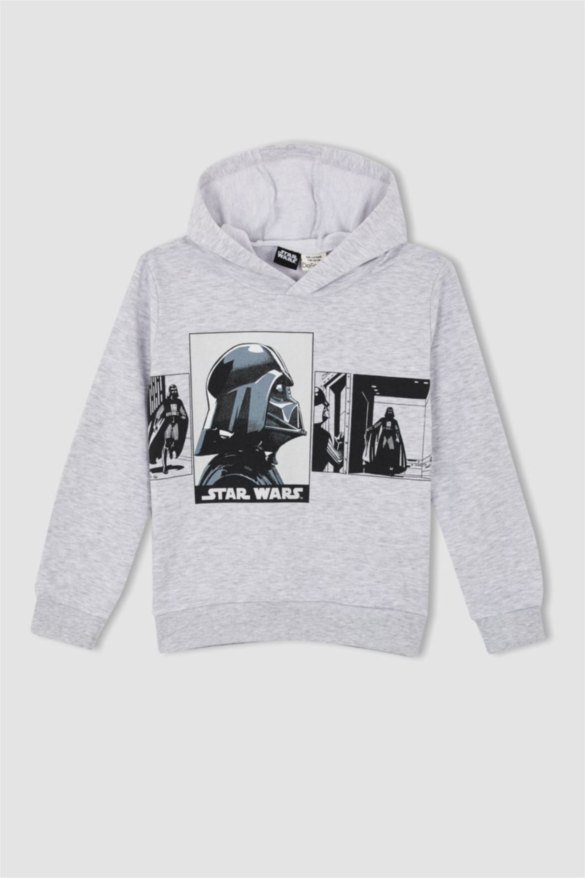 BOYS & TEENS Light Grey Melange Boy Star Wars Crew Neck Sweatshirt