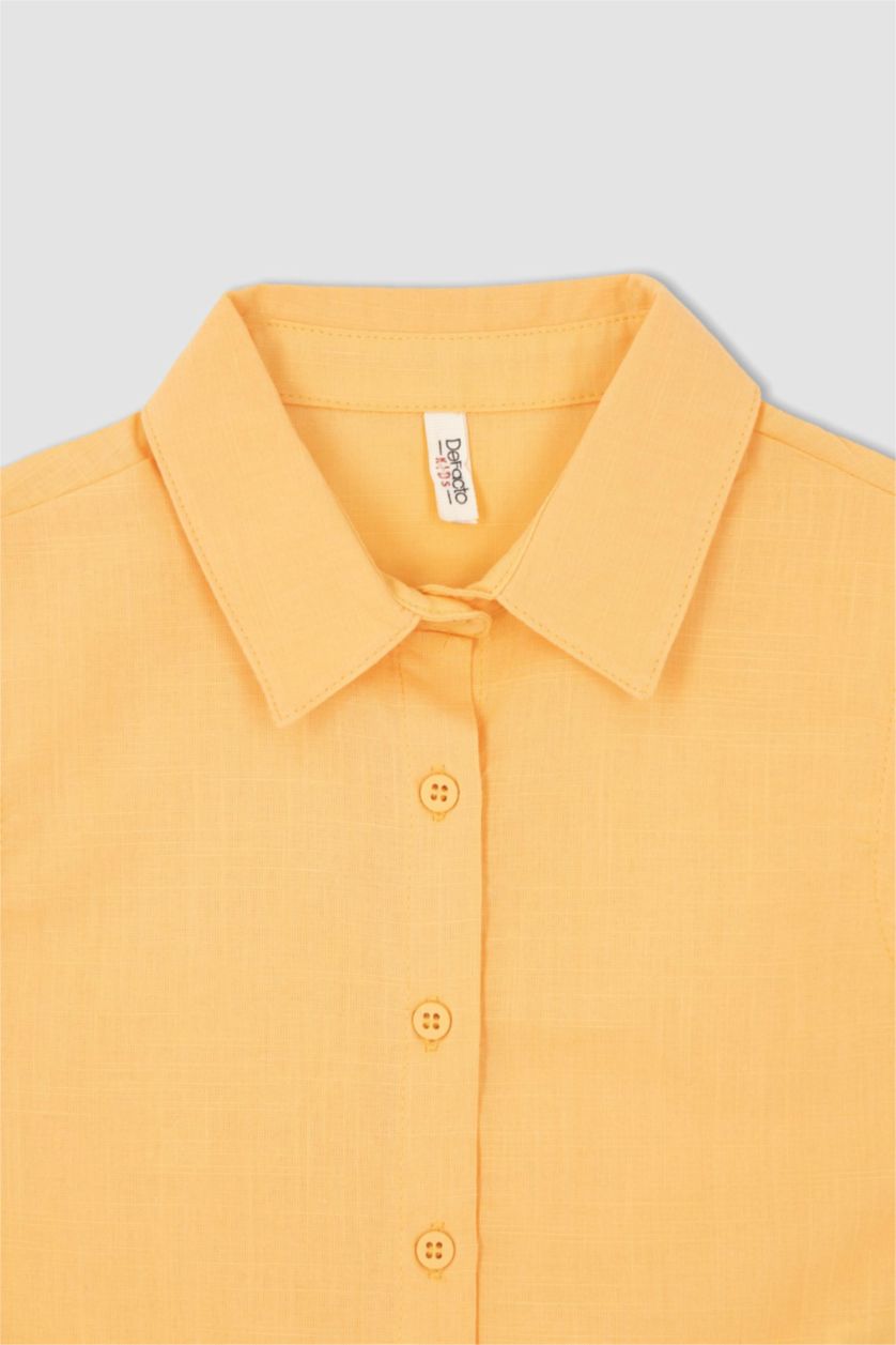 GIRLS & TEENS Salmon Regular Fit Short Sleeve Shirt