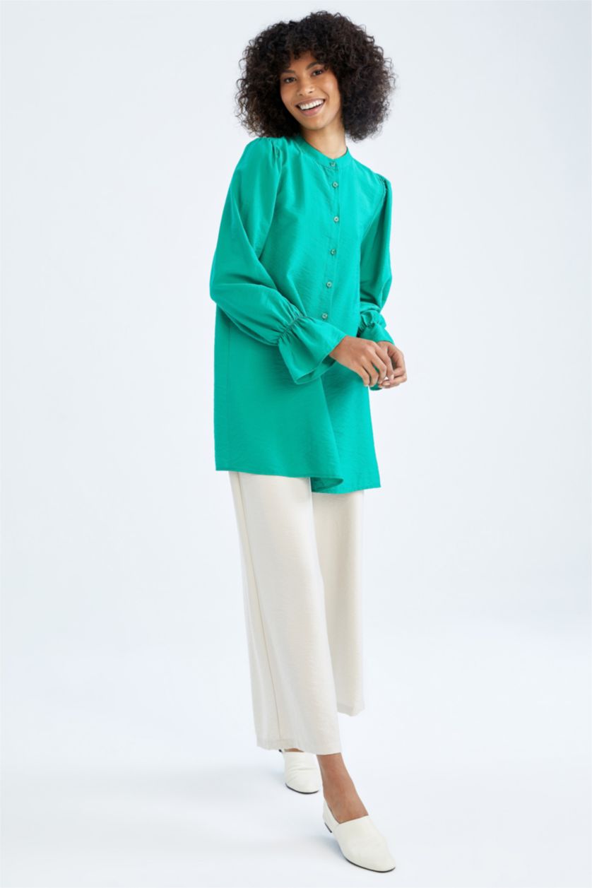 FEMME Beige Clair Pantalon large en viscose