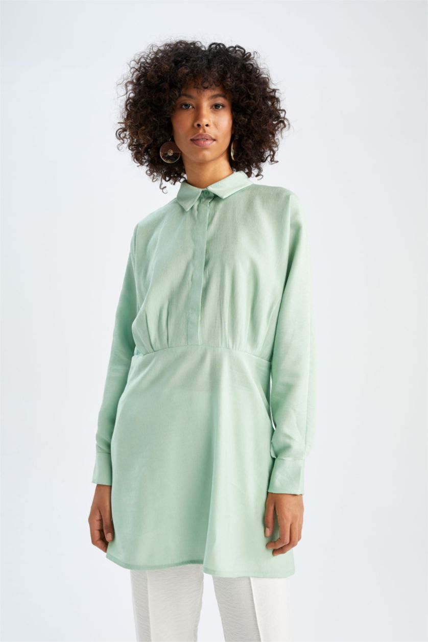 WOMAN Mint Relax Fit Long Sleeve Tunic