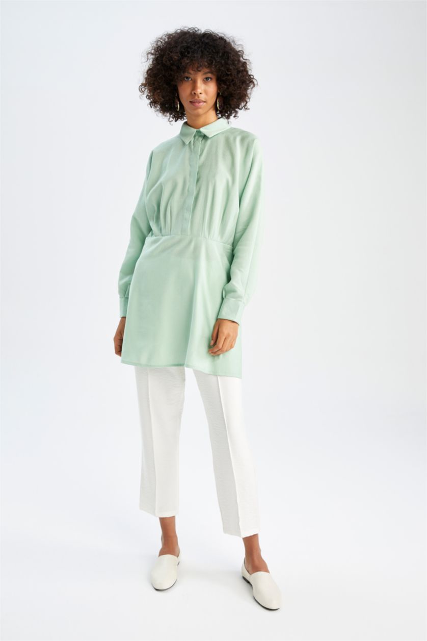 WOMAN Mint Relax Fit Long Sleeve Tunic