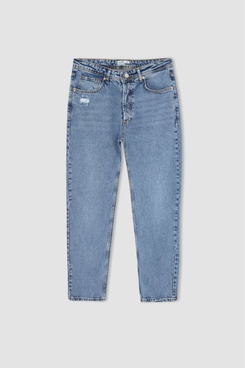 HOMME Bleu Coupe Slım Des Années 90
