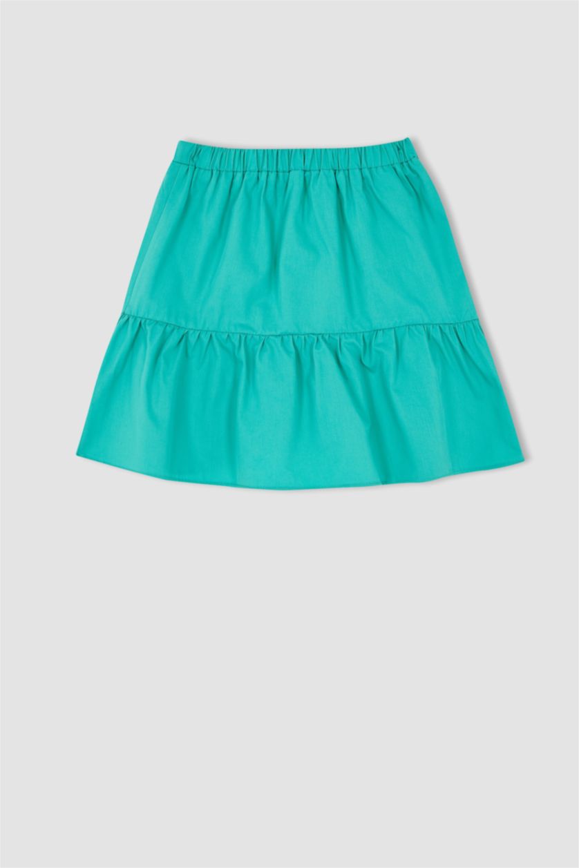 GIRLS & TEENS Turquoise Girl Regular Fit Elasticated Waist Mini Skirt