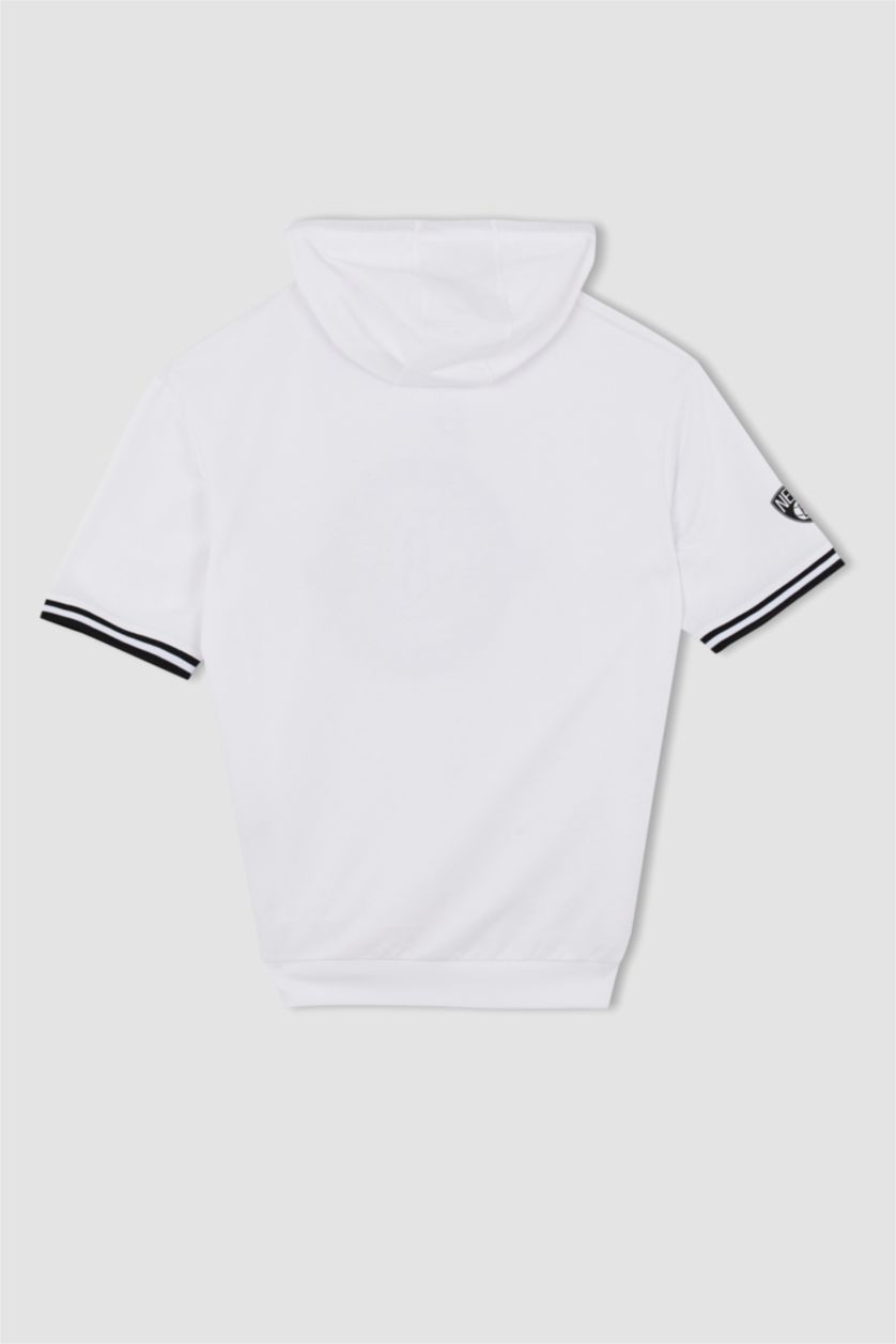 HOMME Blanc Defacto Fit T-shirt surdimensionné sous licence NBA Brooklyn Nets