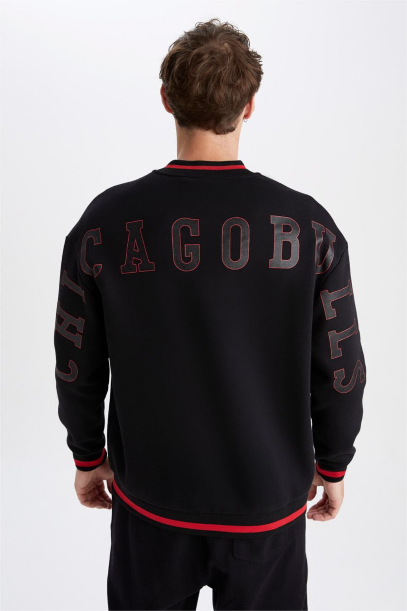 Erkek Siyah Oversıze Kalın Sweatshirt Kumaşı