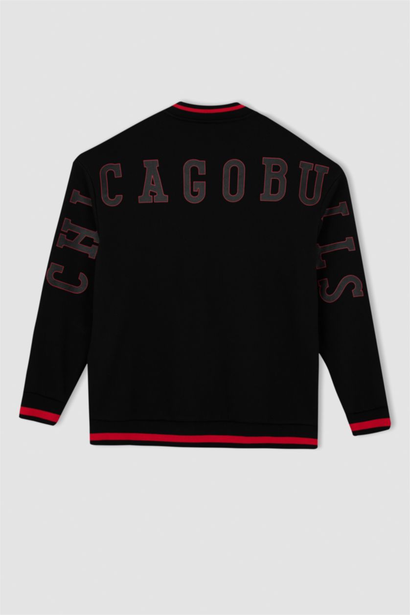 Erkek Siyah Oversıze Kalın Sweatshirt Kumaşı